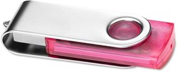 Obrázky: Twister Transtech ružovo-strieborný USB disk 64GB