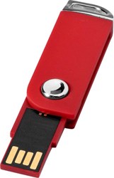 Obrázky: Červený otočný USB flash disk,úchyt na kľúče, 64GB