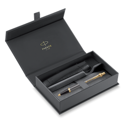 Obrázky: KP PARKER IM Core Grey GT + čierne PU puzdro