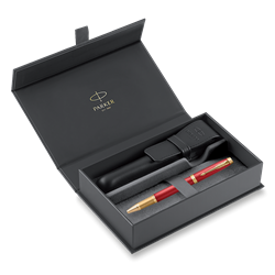 Obrázky: RB PARKER IM Premium Red GT + čierne kožené puzdro