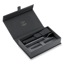 Obrázky: KP PARKER Ingenuity Black BT+ čierne kožené puzdro