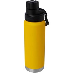 Obrázky: Nerez fľaša na vodu 700 ml, vákuov. izol., žltá