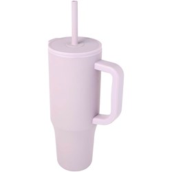 Obrázky: Termohrnček 900ml nerez/plast,slamka,orgovánová