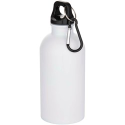 Obrázky: Biela fľaša z nehrdz. ocele 400 ml s karab.sublim.