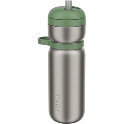 Obrázky: Športová nerez termofľaša 600 ml, zelené doplnky