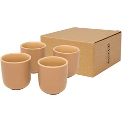 Obrázky: 4dielna sada šálok na espresso 90 ml, béžová