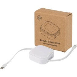 Obrázky: Biely rolovací dátový a 100W rýchlonab.kábel 5 v 1