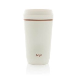 Obrázky: Hrnček Topl To Go 354 ml z recykl.plastu, biely
