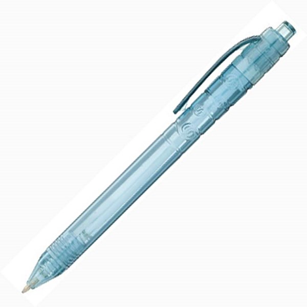 Obrázky: Modré guličkové pero z recyklovaného PET plastu, Obrázok 2