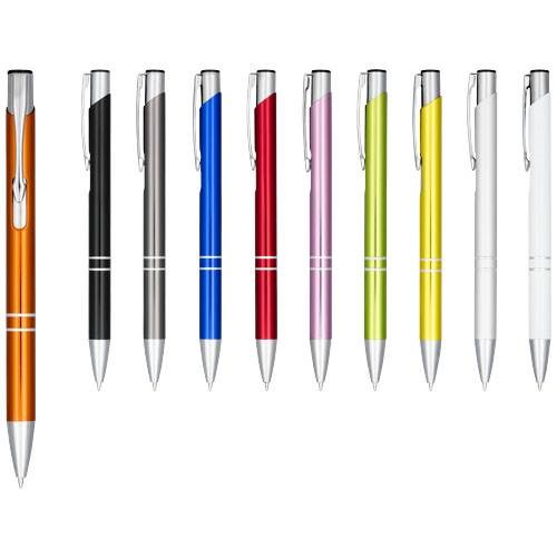 Obrázky: Biele guličkové hliníkové pero s oceľovým klipom, Obrázok 2