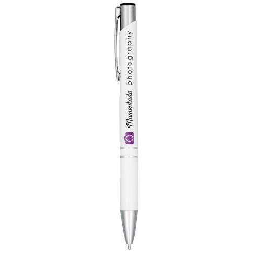Obrázky: Biele guličkové hliníkové pero s oceľovým klipom, Obrázok 4
