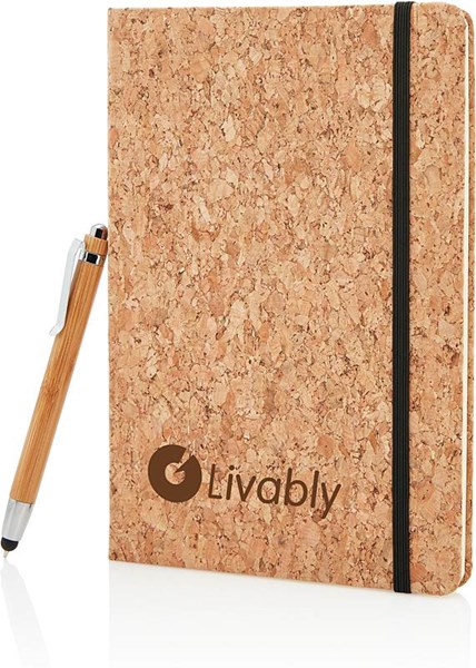 Obrázky: Korkový blok A5 s bambusovým perom so stylusom, Obrázok 8