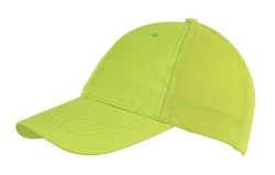 Obrázky: Zelená šesťdielna polyester.čiapka so sieťovinou