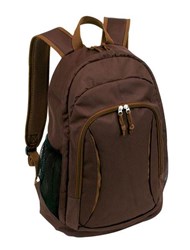 Obrázky: Hnedý ruksak s polstrovaným chrbátom a popruhmi