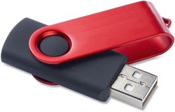 Obrázky: USB kľúč Rotodrive rotačný 16 GB, červená