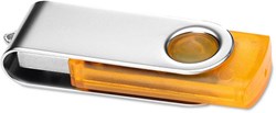 Obrázky: Transtech oranžovo-strieborný USB disk 16 GB