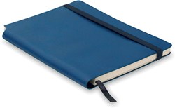 Obrázky: Modrý linajkový zápisník A5 v PU doskách