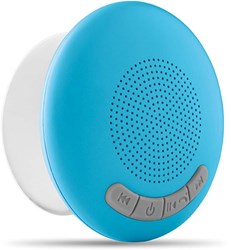 Obrázky: Modrý Bluetooth reproduktor do sprchy