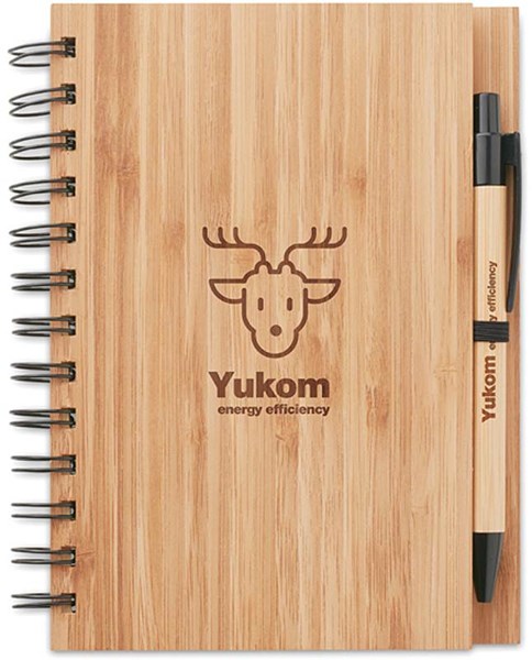 Obrázky: Bambusový zápisník s krúžkovou väzbou a perom, Obrázok 5