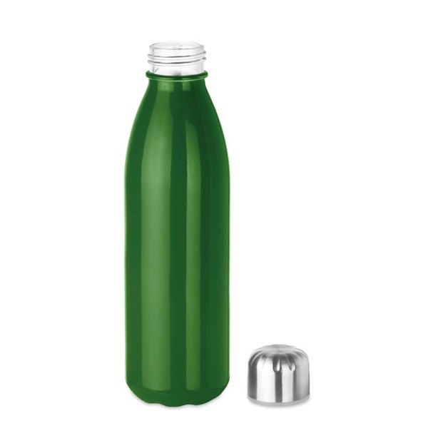 Obrázky: Sklenená fľaša na pitie 650 ml, zelená, Obrázok 2