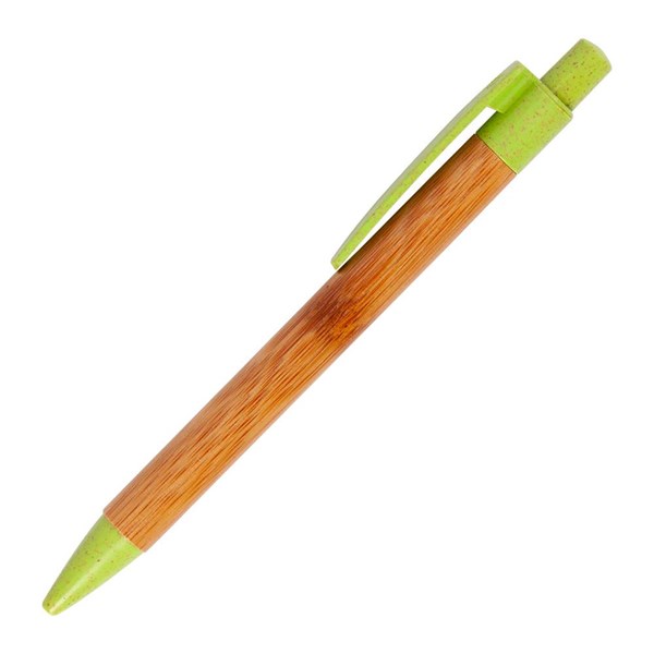 Obrázky: Bambusové guličkové pero, zelené plast.doplnky, Obrázok 2