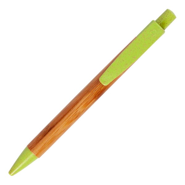 Obrázky: Bambusové guličkové pero, zelené plast.doplnky, Obrázok 3