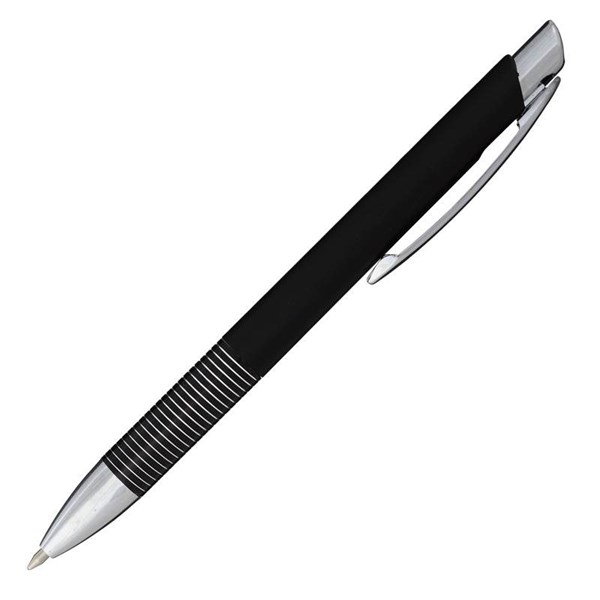 Obrázky: Čierne plast. guličkové pero s kovovým klipom, Obrázok 2