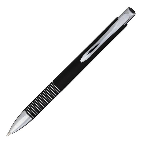 Obrázky: Čierne plast. guličkové pero s kovovým klipom, Obrázok 3