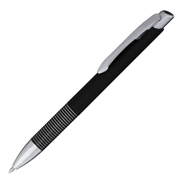 Obrázky: Čierne plast. guličkové pero s kovovým klipom, Obrázok 4