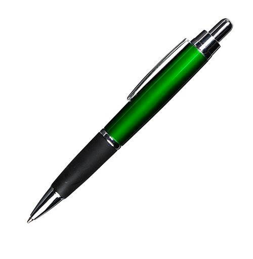 Obrázky: Zelené plast. pero s čiernym úchopom, Obrázok 2