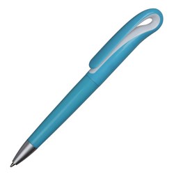 Obrázky: Sv.modré plast. guličkové pero s unikátnym klipom
