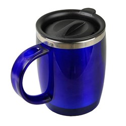 Zobrazit detaily pro Modrý transparentný termohrnček 400 ml s uškom Obrázky: Modrý transparentný termohrnček 400 ml s uškom