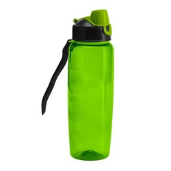 Obrázky: Zelená športová fľaša z plastu 700 ml s pútkom
