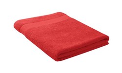 Obrázky: Červený bavlnený uterák 180 x 100 cm