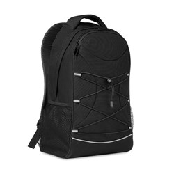 Obrázky: Čierny ruksak z RPET s reflexným panelom