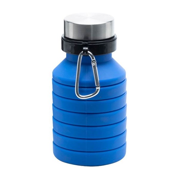 Obrázky: Skladacia športová fľaša 550 ml, modrá, Obrázok 3
