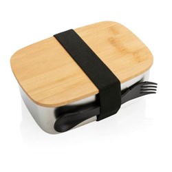 Obrázky: Nerezová krabička na jedlo s bambusovým vekom