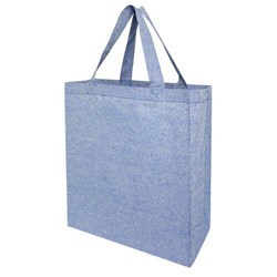 Obrázky: Modrá nákupná taška z recykl. materiálu 150 g/m²