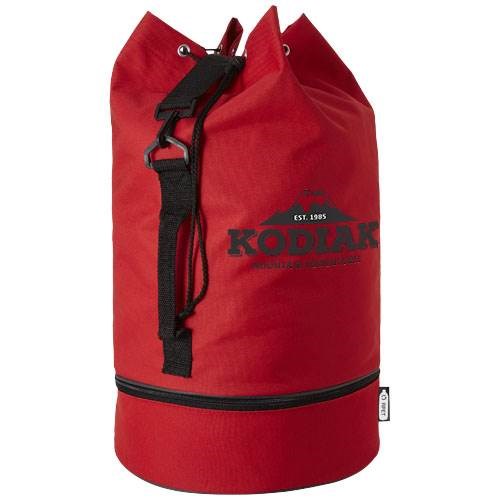 Obrázky: Vodotesná šport.taška/ruksak z RPET červená, Obrázok 4
