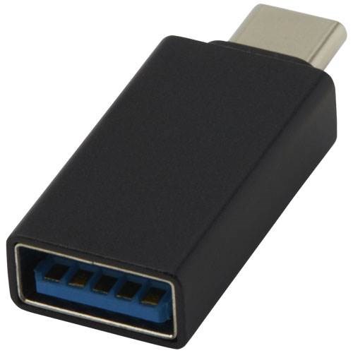 Obrázky: Čierny hliníkový adaptér USB-C na USB-A 3.0, Obrázok 2