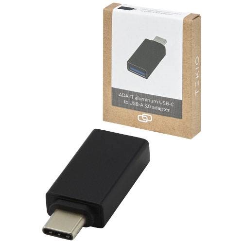 Obrázky: Čierny hliníkový adaptér USB-C na USB-A 3.0, Obrázok 3