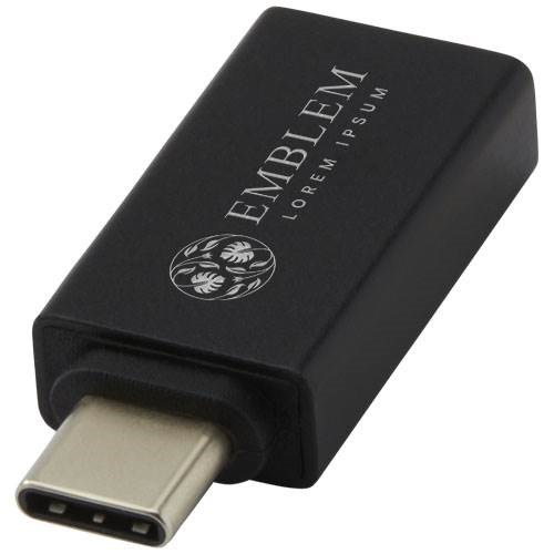 Obrázky: Čierny hliníkový adaptér USB-C na USB-A 3.0, Obrázok 4