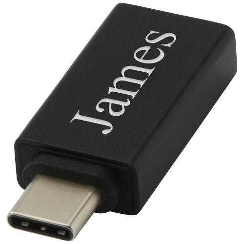 Obrázky: Čierny hliníkový adaptér USB-C na USB-A 3.0, Obrázok 5