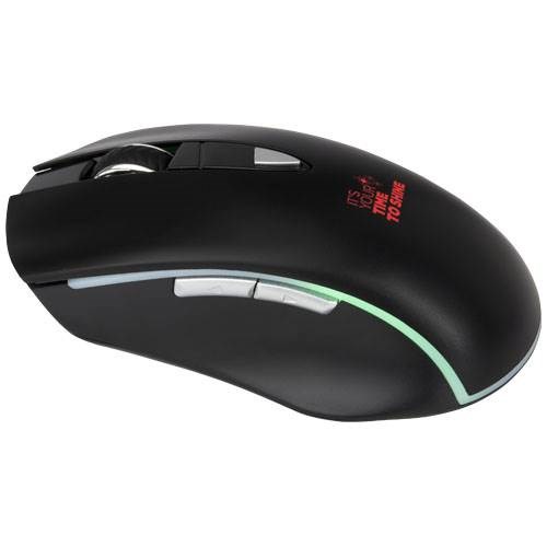 Obrázky: Čierna podsvietená ergonomická myš z ABS plastu, Obrázok 3