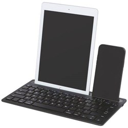 Obrázky: Čierna klávesnica pre viac zariadení so stojanom