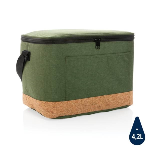 Obrázky: Chladiaca taška XL s korkovým detailom, Zelená