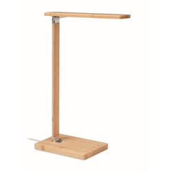 Obrázky: Bambusová stolová lampička s 10W nabíjačkou