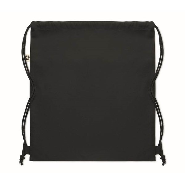 Obrázky: Sťahovací ruksak z bavlny čierny, Obrázok 4