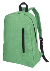 Obrázky: Jednoduchý ruksak z PES 300D s vreckom, zelený