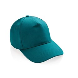 Obrázky: Zelená 5 dielna čiapka, recyklovaná bavlna 280g